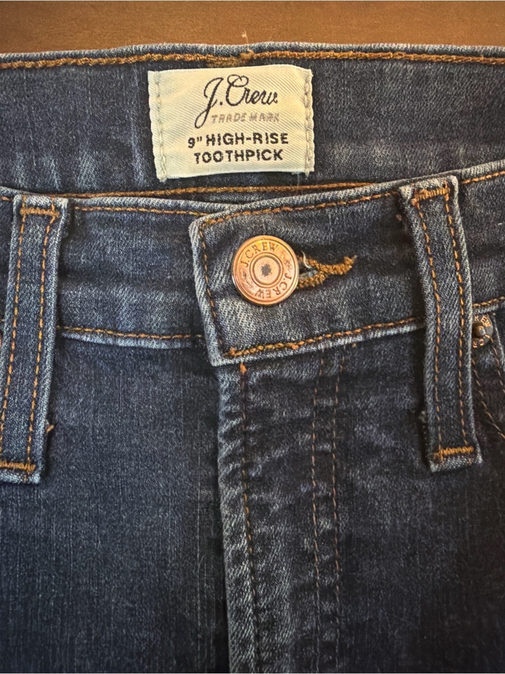 J.Crew 9” High Rise Toothpick Jeans 29 Dark Wash Skinny Stretch Denim - Picture 4 of 7